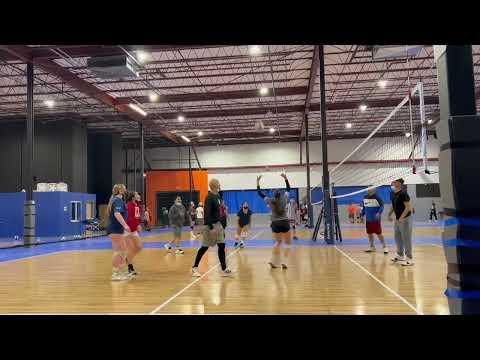 Video of Adult Play on Men's Court (Grey T-Shirt) / Scrimmage (Red Tie-Dye Shirt)