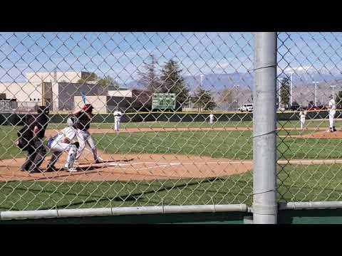 Video of Christopher's line drive (to right center) off of Cal State Fullerton Signee! 