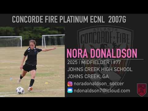 Video of Nora Donaldson Attacking Midfielder Highlights