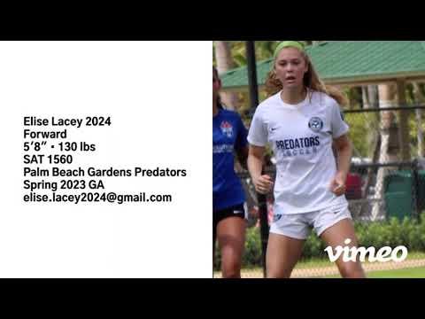 Video of Elise Lacey 2024 Soccer Spring Season 2023