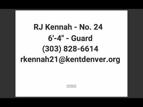 Video of RJ Kennah Summer 2020 Basketball Highlights