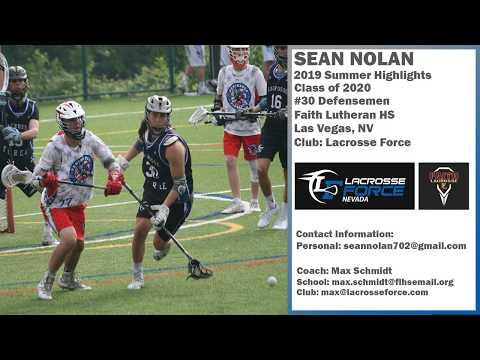 Video of Sean Nolan Class of 2020 - 2019 Summer Lacrosse Highlights