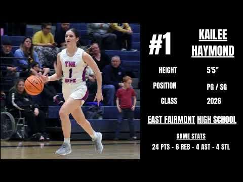 Video of #1 Kailee Haymond Highlights vs Robert C Byrd 2-28-2024-Regional Championship Game