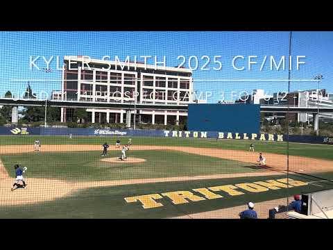 Video of Kyler Smith 2025 CF/MIF - UCSD 11.11 Prospect Camp - 3 for 6 - (2 Triples)