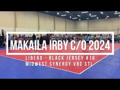 Video of Makaila Irby | 2024 | 5’4” | L/DS #16 | Midwest Synergy VBC | 5/2023