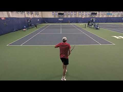 Video of 5/14/22: Durham Academy vs Providence Day #5 Singles: Freshman Jet Bilsborrow (Green Shirt) 7.18 UTR vs Senior Cameron Rosbrook 6.16 UTR 