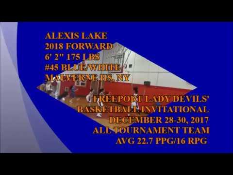 Video of ALEXIS LAKE MHS FREEPORT XMAS TOURN 2017 HIGHLIGHT