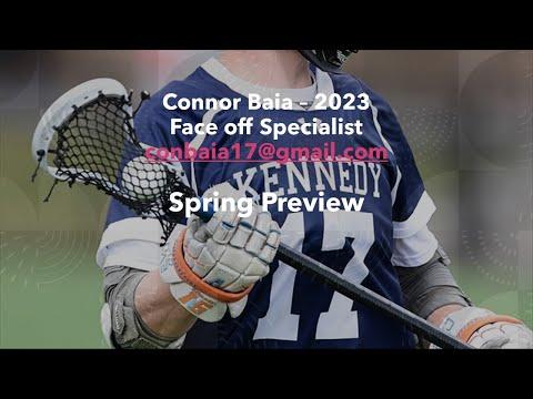 Video of Connor Baia 2023 (NY) Faceoff Specialist Early Spring Preview