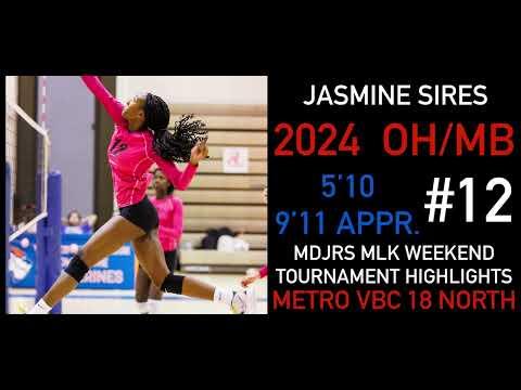 Video of Jasmine Sires | 2024 MB/OH | MLK Weekend Tournament Highlights