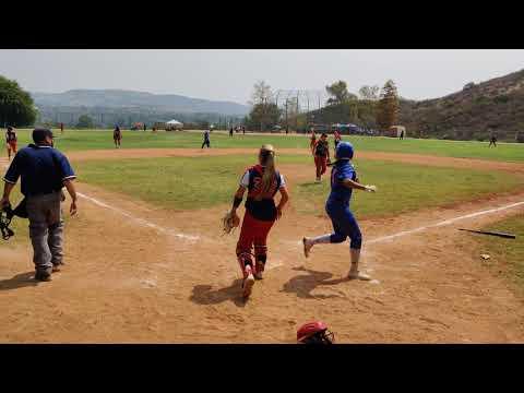 Video of #97 hits monster home run to left field scores 3 runs!