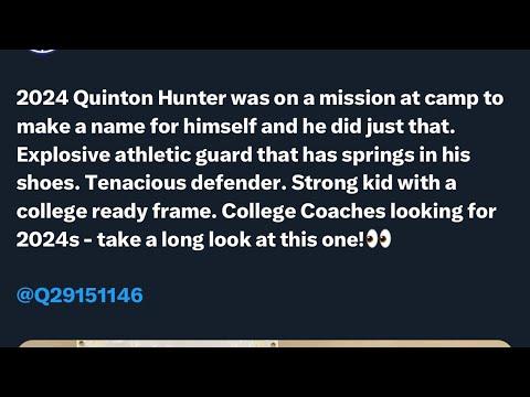 Video of Quinton Hunter Class Of 2024 Pg/Sg Cincinnati, Ohio