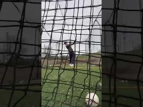 Video of Offseason cage work 1: Mid December 2023 (Soft Toss)