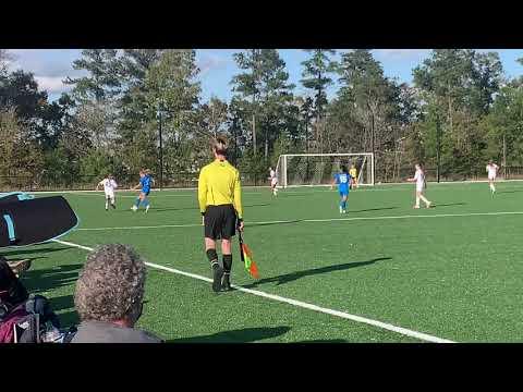 Video of Laila defends takes attacks and finds teammate for goal
