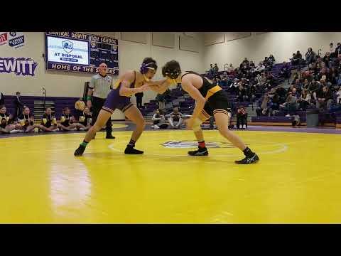 Video of wrestling against at he time #1 in the state of Iowa in 3a