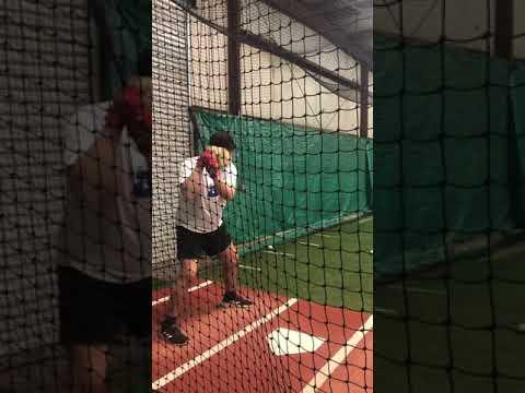 Video of Evan Avery cage hitting