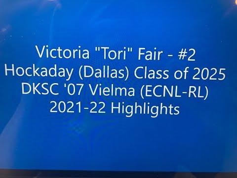 Video of Tori Fair (2025) Soccer Highlights 2021-22