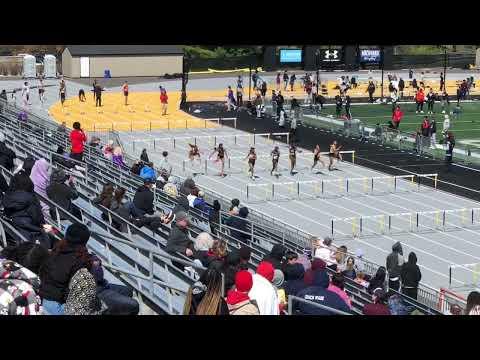 Video of Towson University High School Invitational - 100mh 2nd place 14.86