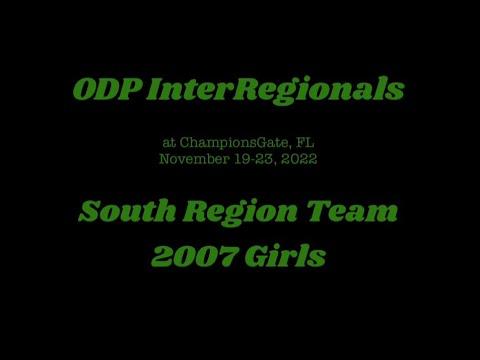 Video of ODP Inter-Regional 2022-South Region Team