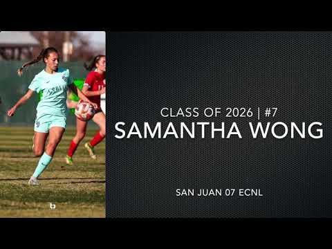 Video of Samantha Wong #7 San Juan 07 ECNL Highlights