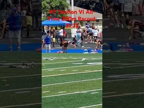 Video of Section VI 200m Record 21.22 NY #1 @NYSPHSAA Section VI Championship