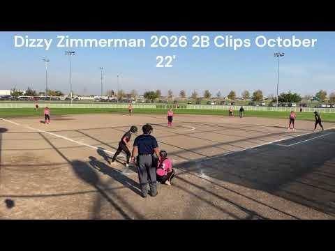 Video of Dizzy Zimmerman 2026- 2B GC October 2022