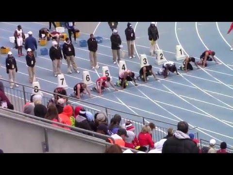 Video of Drake relays 100 meter dash  final 2016  (sophomore) 2nd place finish with a time of 10.72