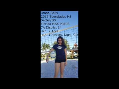 Video of Joana Solis 2019 Everglades HS Varsity Setter/DS