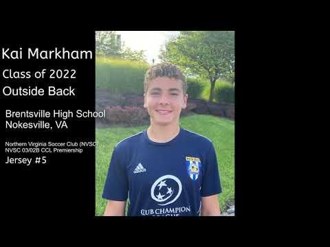 Video of Kai Markham - Class of 2022 (August 30, 2020)