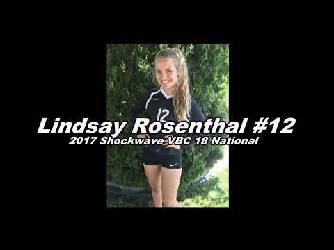 Video of #12 Lindsay Rosenthal Class of 2019, 6' OH 6-Rotation U18 Volleyball 