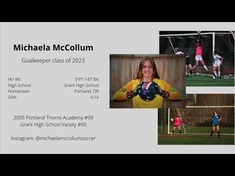 Video of Michaela McCollum - 2021 High School Goalkeeper Highlight Video (Grant High School Varsity - 2023)