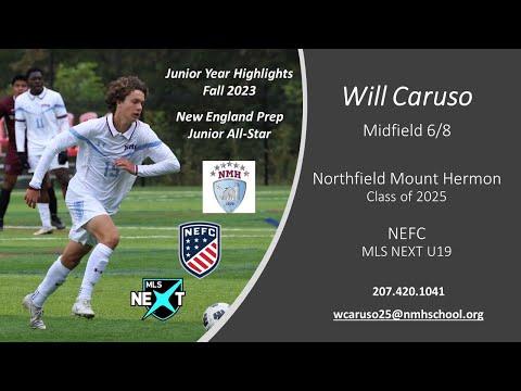 Video of Fall 2023 Highlights | Will Caruso | 2025 Midfielder | NMH Junior Season
