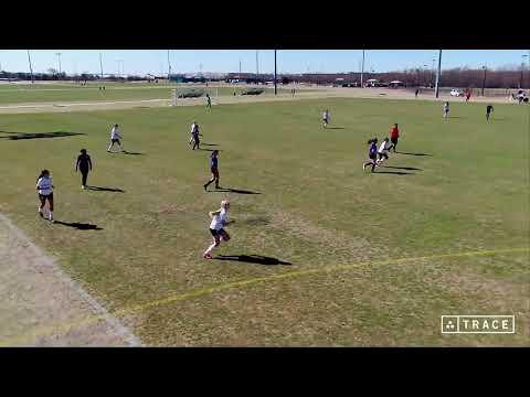 Video of Goal--wearing white; transition to the attacking 1/3 and finish