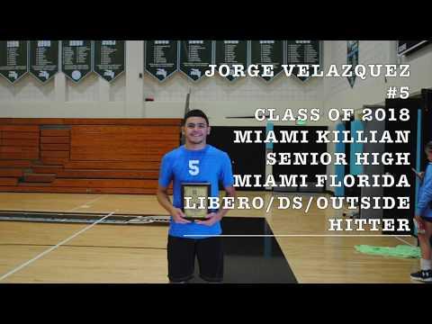 Video of Jorge Velazquez libero highlight video senior year 2017/2018