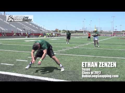 Video of Ethan Zenzen Highlights from Rubio Long Snapping Camp-Texas, July 2015