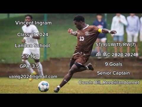 Video of Vincent Ingram '24 Fall 2023 Highlights