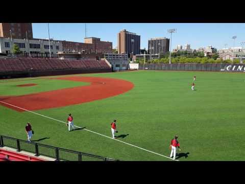 Video of Braden warming up with long toss.  Univ. Cincinnati 