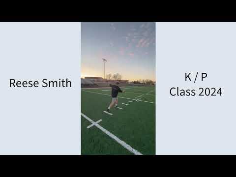 Video of Reese Smith Kicking Punting Practice Videos