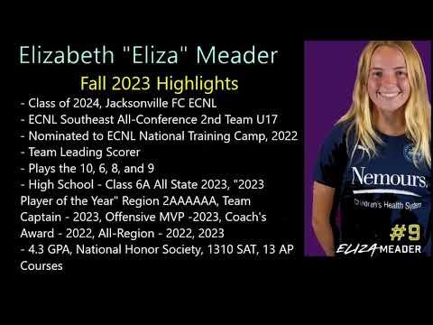 Video of Elizabeth “Eliza” Meader - Class of 2024 - ECNL Highlights, Fall 2023