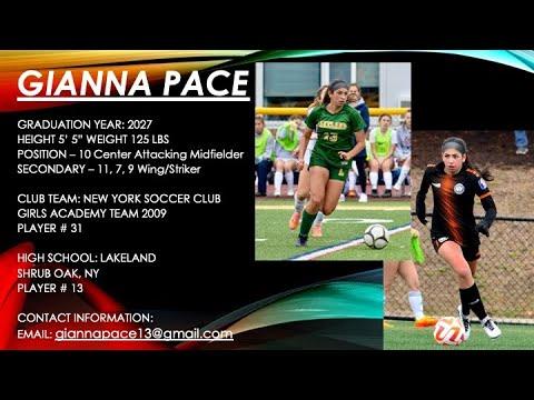 Video of Gianna Pace #31 Center Attacking Mid- NYSC Girls Academy 22-23 Highlights 