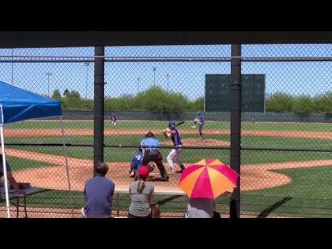Video of Jaron Snyder pitching & 2 AB’s (Perfect Game 2019)