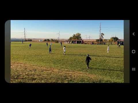 Video of Ball played from half field, led to goal