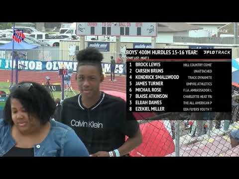 Video of 2020 AAU Junior Olympics 400M Hurdles-ALL AMERICAN