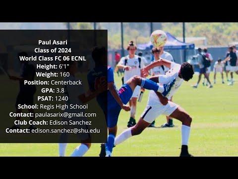 Video of Paul Asari Soccer Highlights 2022