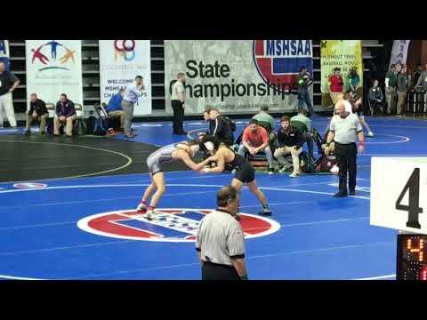 Video of Michael Cassidy (145) Missouri State Quarter Final Match