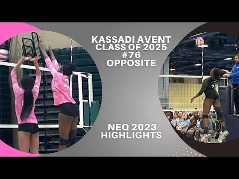 Video of Kassadi Avent (Class of 2025) - Opposite #76 - NEQ Highlights - 2023 Jersey Juniors 16s