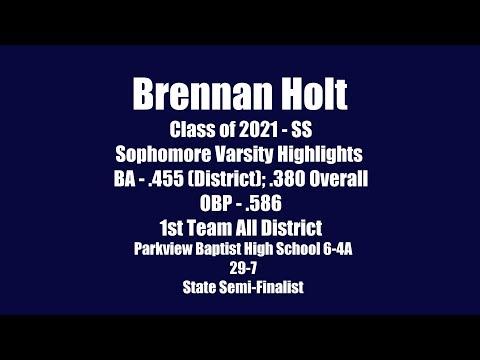 Video of Brennan Holt Sophomore Season Highlights 2021