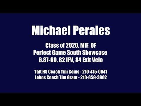 Video of Michael Perales Perfect Game 2019 Infield Session