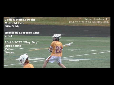 Video of Jack Wojciechowski (Class of 2024) Fall Lacrosse 2022 - 10/23/2022 "Play Day"