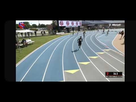 Video of 400m hurdles prelims 2022 AAU Jr Olympics 