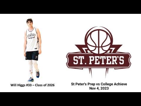 Video of Will Higgs # 33 - St. Peter's Prep vs. College Achieve 04-NOV-2023 